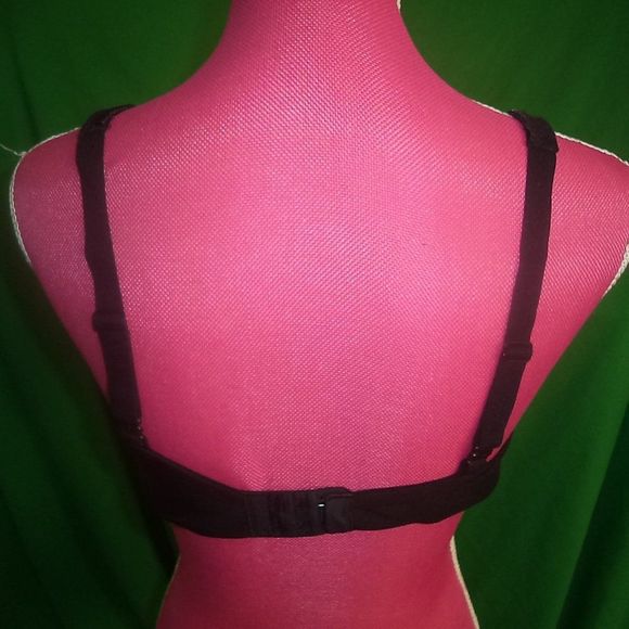 VANITY FAIR~FULL COVERAGE BRA BLACK LACE PADDED UNDERWIRE-WOMENS SIZE 36DD - Picture 4 of 5